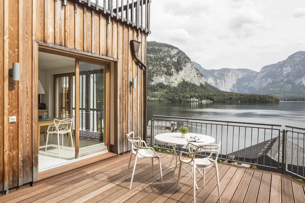 Vista para o lago no Hallstatt Hideaway.