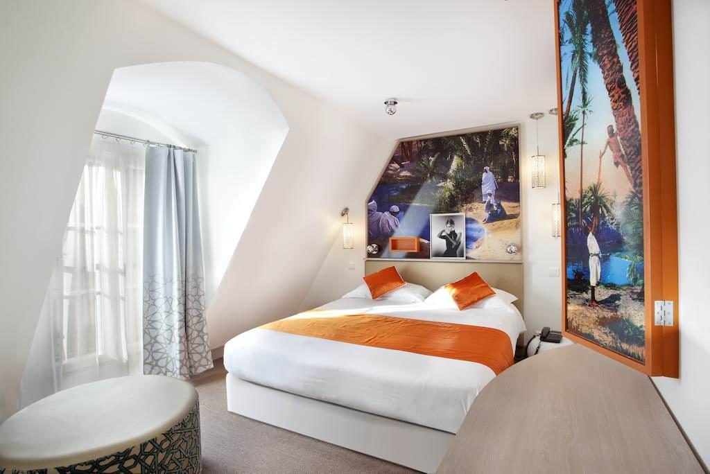 Quarto do Hôtel Mayet, uma dica de onde ficar em Paris com ótimas acomodações