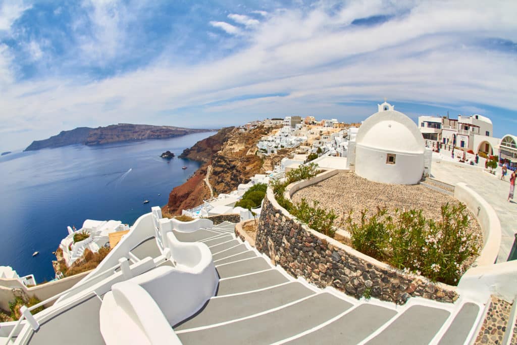 Vista panorâmica da cidade de Thira