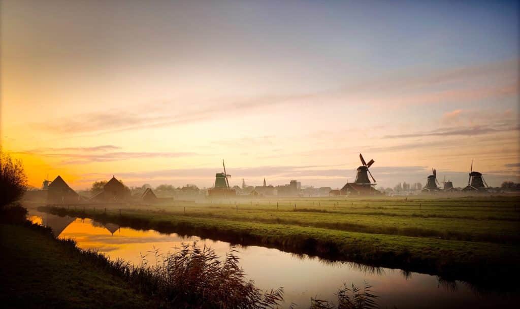 Zaanse Schans em Zaandam na Holanda