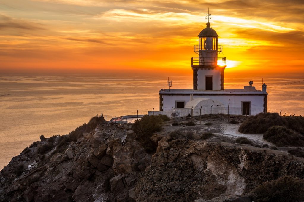 Farol na região de Akrotiri