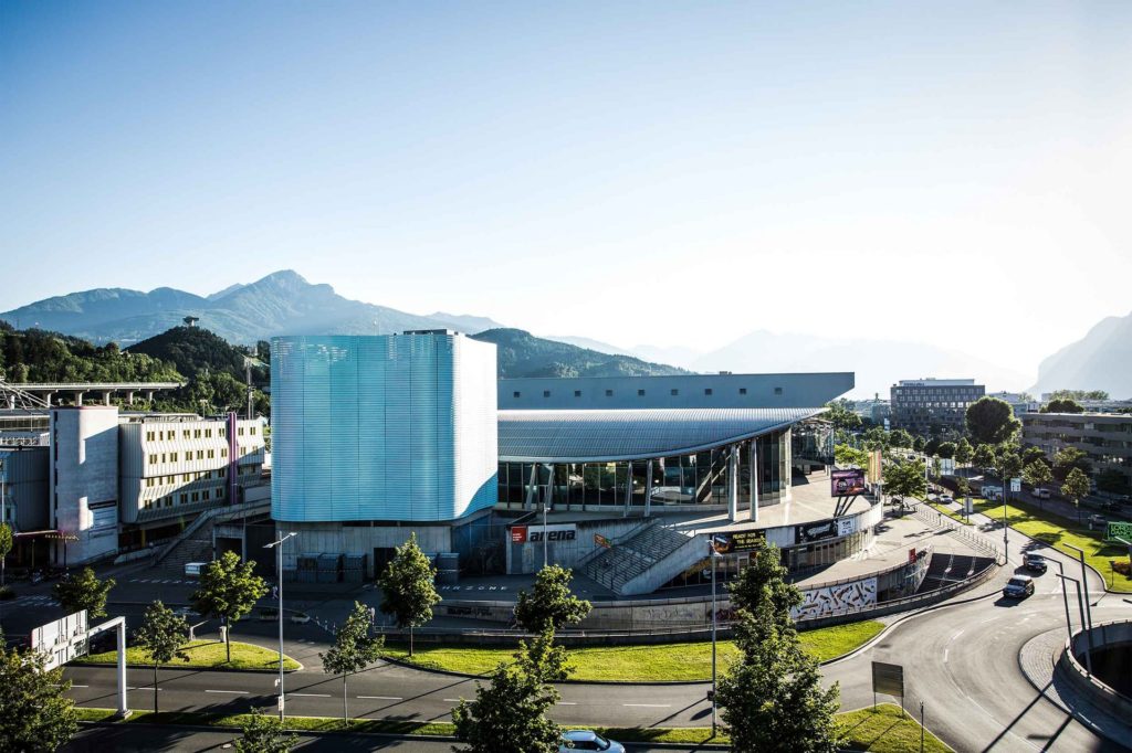 Parte do complexo OlympiaWorld em Innsbruck
