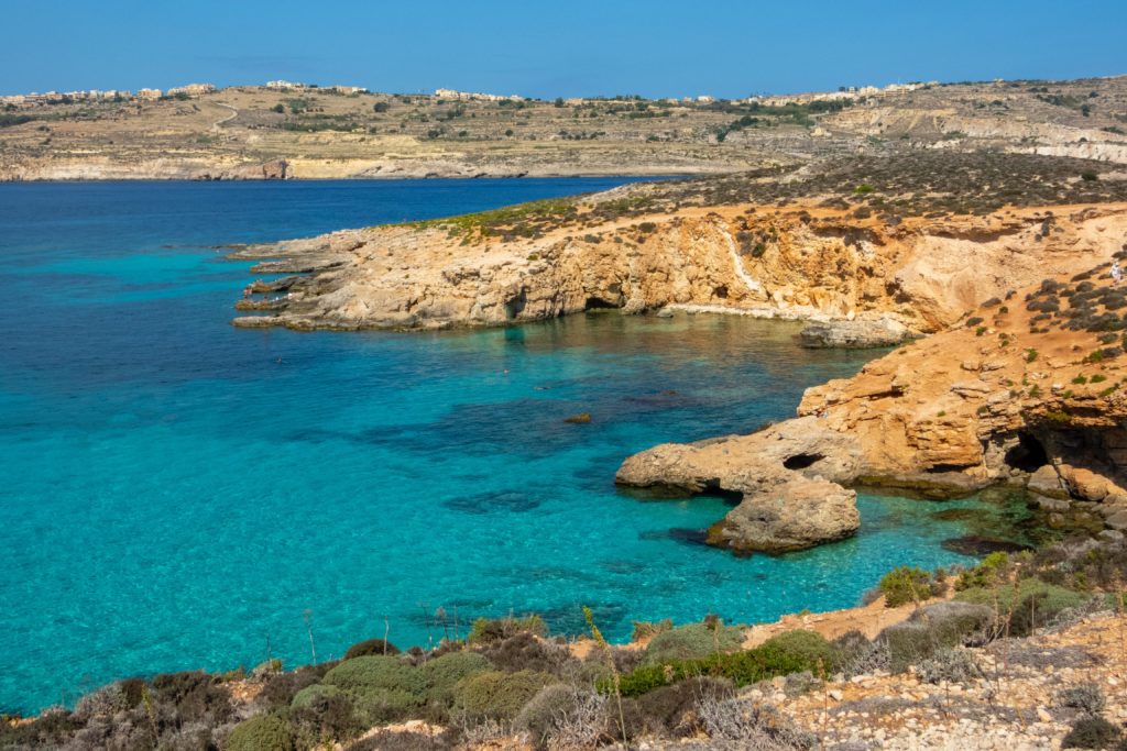 Blue Lagoon, na ilha de Comino, em Malta