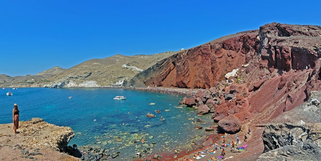 Vista da Red Beach de cima
