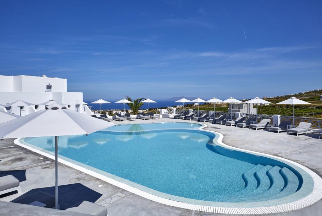 Piscina do De Sol Hotel e Spa, em Santorini